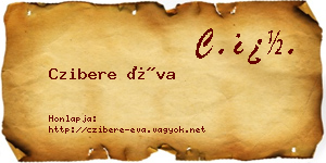 Czibere Éva névjegykártya