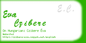 eva czibere business card