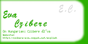eva czibere business card